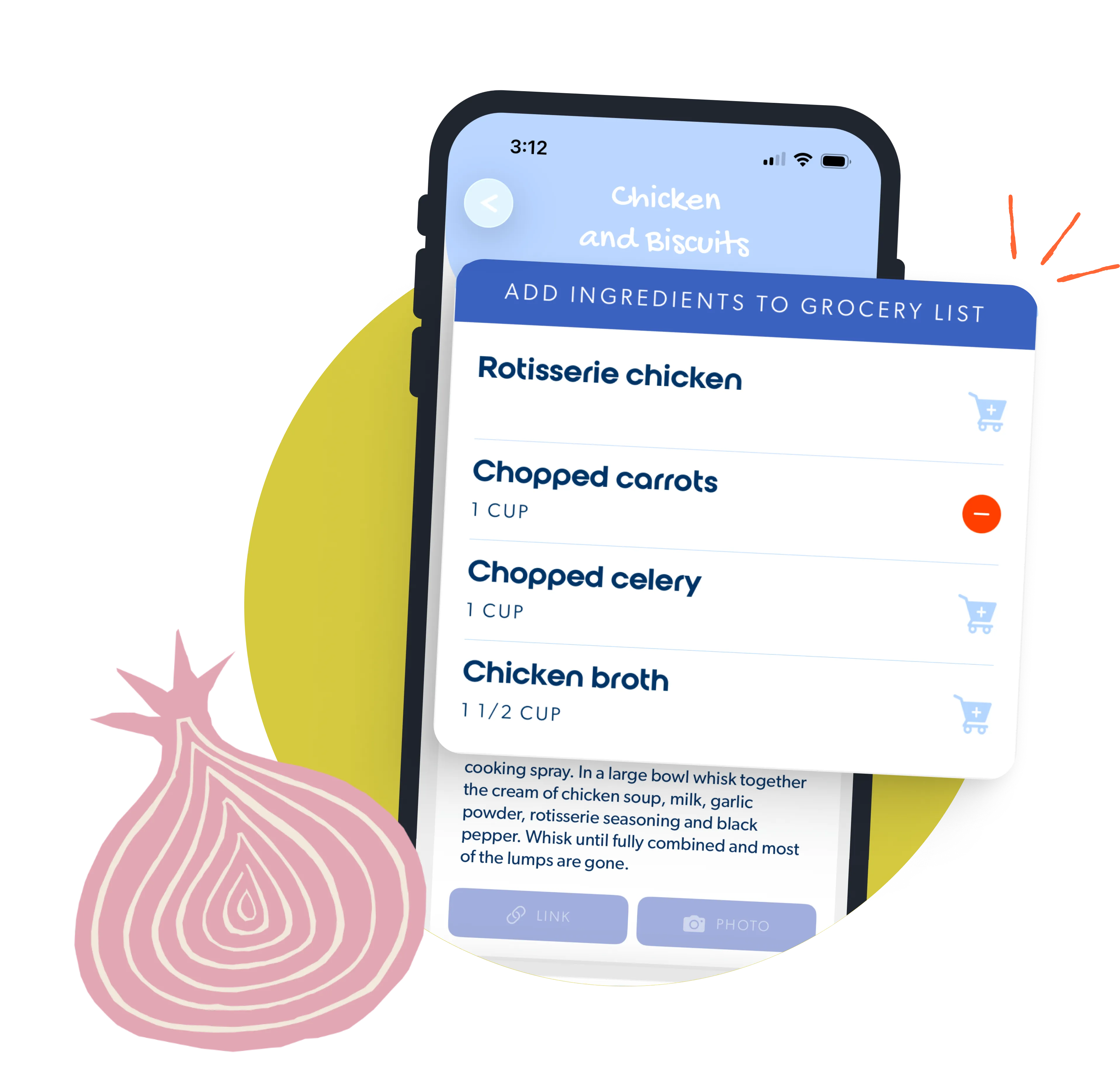 Recipe organizer for saving and managing recipes